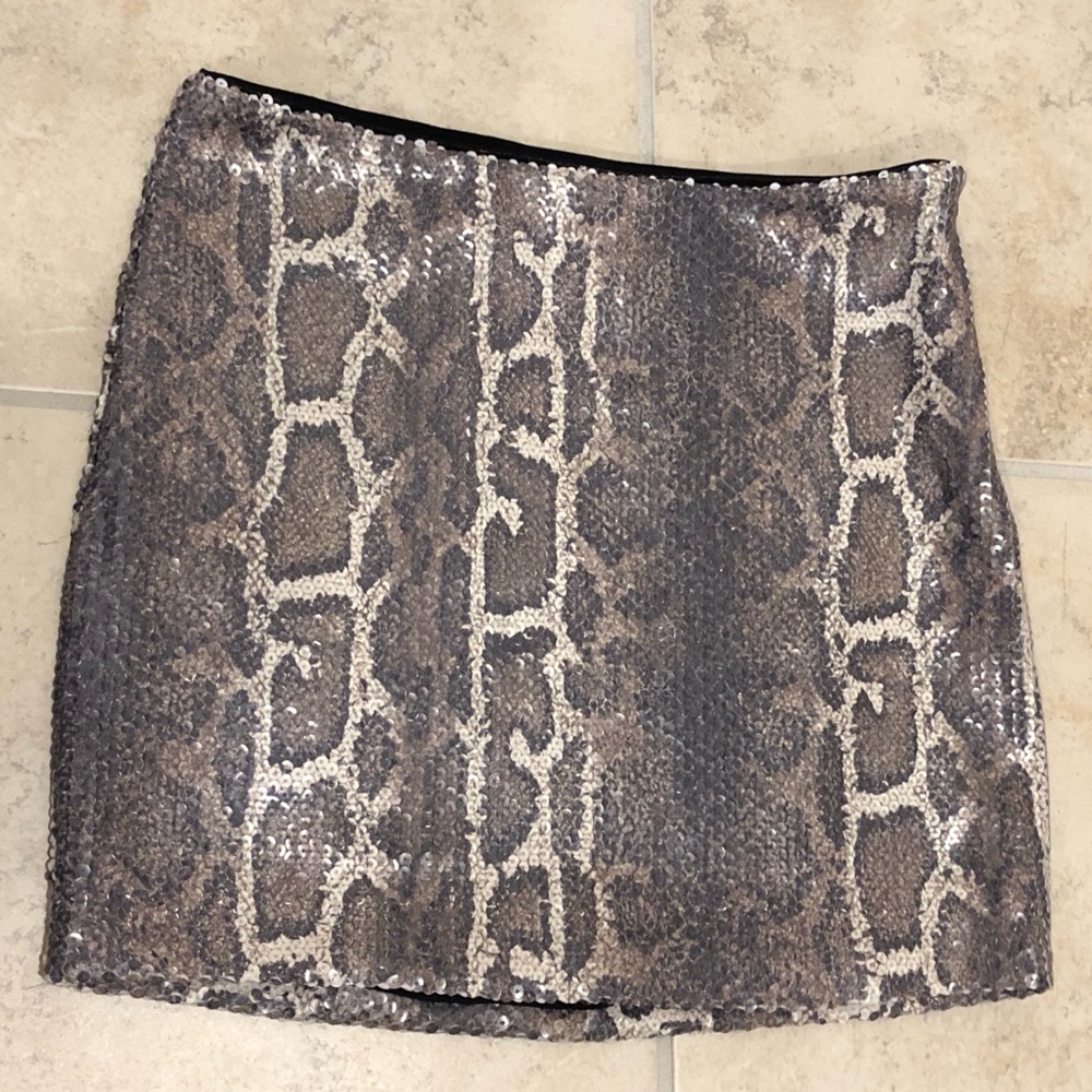 Snake Skin Mini Skirt - XS Tags Attached
